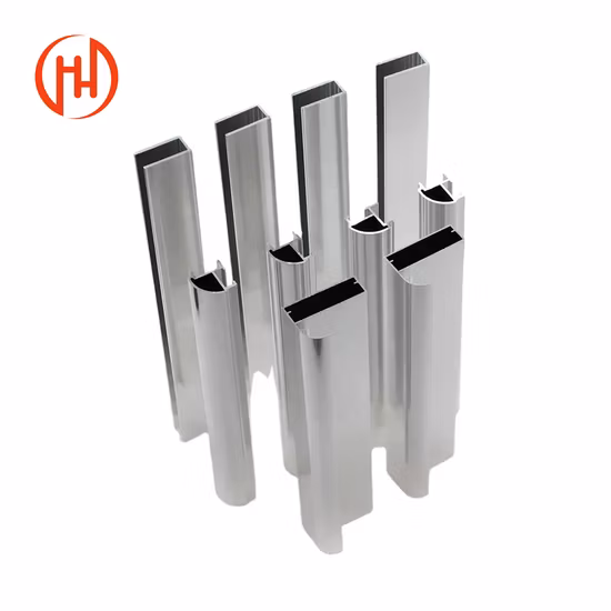 Duschtür aus gehärtetem Glas mit Zubehör aus Aluminium und Edelstahl