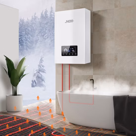 Jnod All-in-One-Heizsystem mit Hochtemperatur-Auslass 85 °C, Elektrokessel für Hausheizung und Whirlpool-Dusche