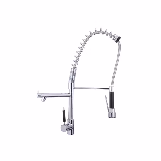 Sanitärkeramik-Feder-Spültischmischer, herausziehbarer 3-Wege-Trinkwasser-Küchenarmatur